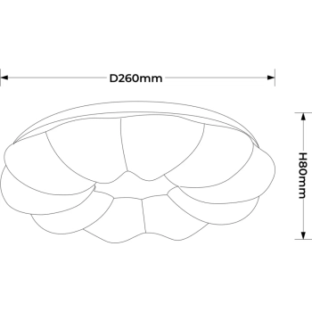 Ariva 26cm lampa sufitowa LED 12W 1440lm 4000K LP-8321/1C-26 WH