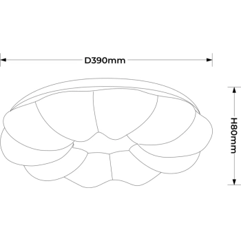Ariva 40cm lampa sufitowa LED 23W 2202lm 4000K LP-8321/1C-40 WH
