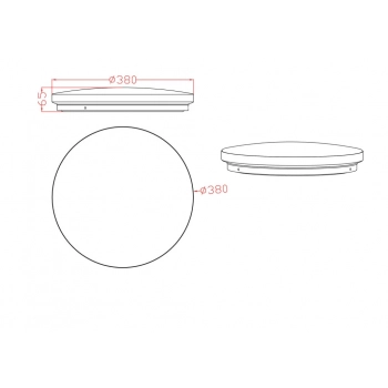 Babilon plafon okrągły średni 24W 2400lm 4000K czarny LP-335/1C M 4BK