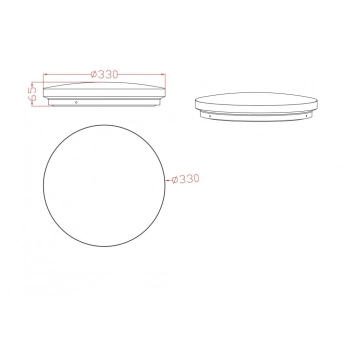 Babilon plafon okrągły mały 18W 1040lm 4000K czarny LP-335/1C S 4BK