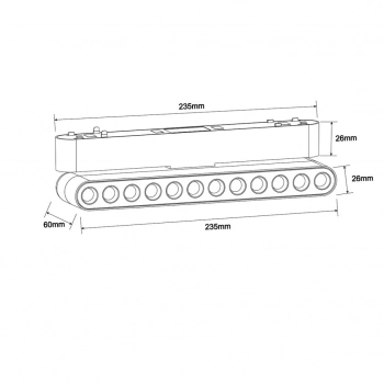 Blaze Magnetic Slim 24V LED 12W 810lm 4000K  biały LP-616-MAG SLIM 12W 4WH Light Prestige