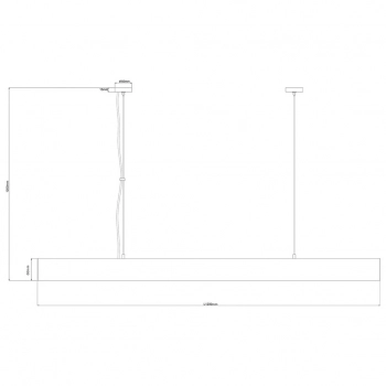 Cali L Tuya lampa wisząca LED 47W 4609lm CCT czarna LP-1301/1P L BK Smart