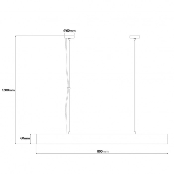 Cali M Tuya lampa wisząca LED 32W 3180lm CCT czarna LP-1301/1P M BK Smart