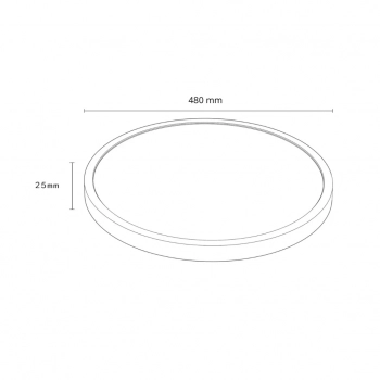 California 48cm lampa sufitowa LED 40W 5600lm CCT biała LP-2505/1C-48 WH