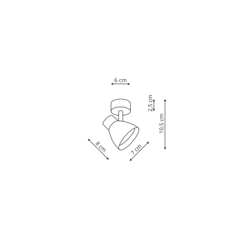 Dravo 1 lampa sufitowa 1xGU10 czarna LP-9523/1WS BK