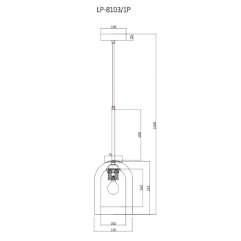 Elaris lampa wisząca 1xE27 transparentna LP-8103/1P TR