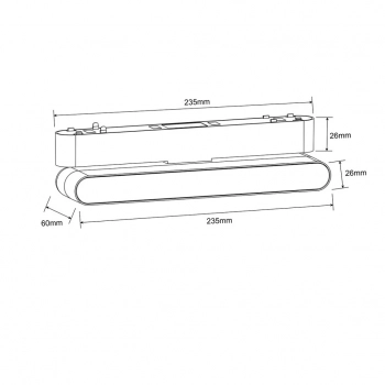 Fizz Magnetic Slim 24V LED 12W 438lm 3000K  czarny LP-626-MAG SLIM 12W 3BK Light Prestige