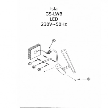 Isla 62cm kinkiet IP44 LED 20W 2000lm CCT złoty GS-LWB-20W GOLD CCT