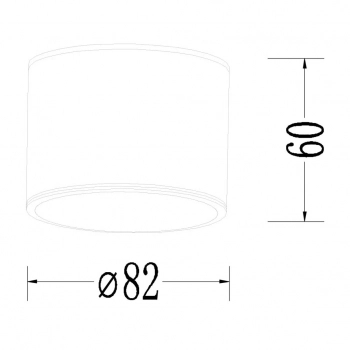 Kendal IP65 lampa sufitowa 1xGX53 biała LP-6331/1SM IP65 WH