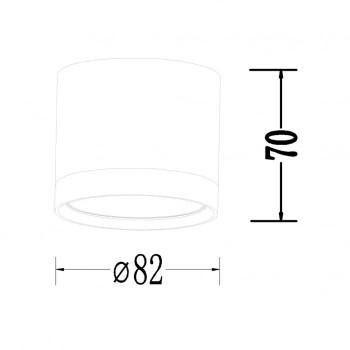 Kendal L lampa sufitowa 1xGX53 czarna LP-6331/1SM L BK