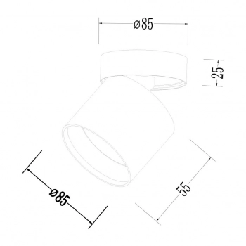 Kendal lampa sufitowa 1xGX53 czarna LP-6331/1SM R1 BK movable