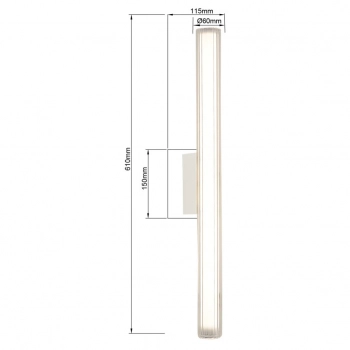 Linea 61cm kinkiet IP44 LED 12W 2333lm CCT biały LP-0510/1W-61 WH