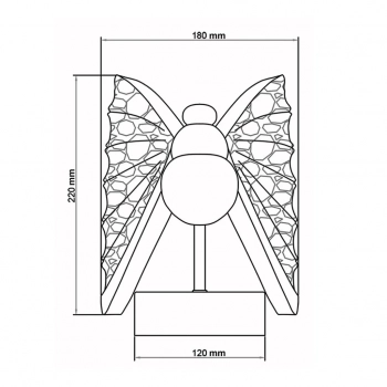 Mariposa kinkiet LED 8W 1040lm CCT srebrny LP-1715/1W CH