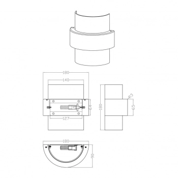 Miele kinkiet 1xG9 dymny LP-866/1W SM/GD