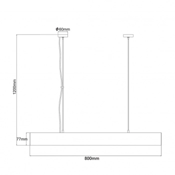 Mira M Tuya lampa wisząca LED 32W 4396lm CCT biała LP-1201/1P M WH Smart