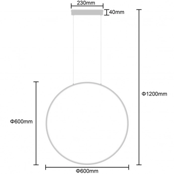 Mirror lampa wisząca LED 33W 3520lm CCT biała LP-999/1P S WH CCT