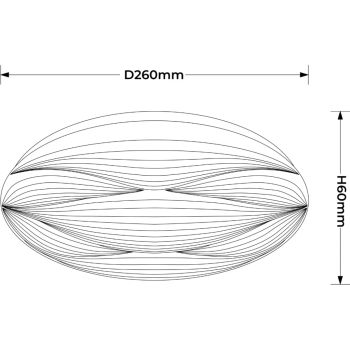 Moluna 26cm lampa sufitowa LED 12W 1033lm 4000K LP-9623/1C-26 WH