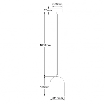 Nilo lampa wisząca 1xGU10 złota LP-0110/1P GD
