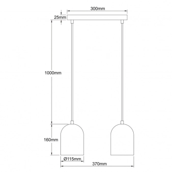 Nilo lampa wisząca 2xGU10 złota LP-0110/2L GD