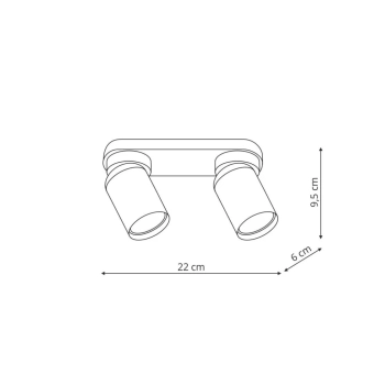 Pointa 2 lampa sufitowa 2xGU10 biała LP-6398/2WS WH