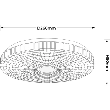 Solaro 26cm lampa sufitowa LED 12W 1033lm 4000K LP-5490/1C-26 WH