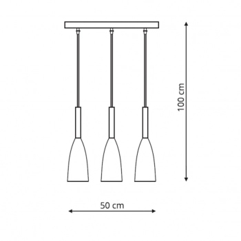 Solin 3 lampa wisząca 3xE27 czarno-złota LP-181/3L BK/GD