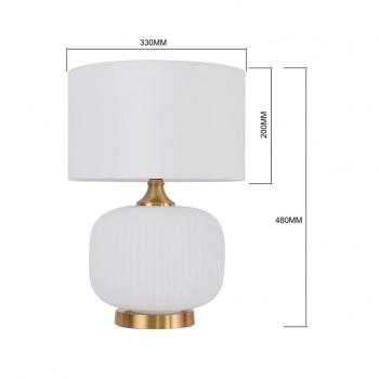 Tamiza lampka stołowa 1xE27 biała LP-1515/1T small white