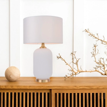 Tamiza lampka stołowa 1xE27 biała LP-1515/1T big white
