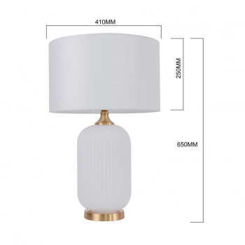 Tamiza lampka stołowa 1xE27 biała LP-1515/1T big white