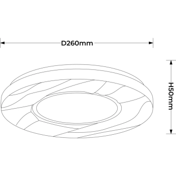 Tenaro 26cm lampa sufitowa LED 12W 1447lm 4000K LP-7312/1C-26 WH