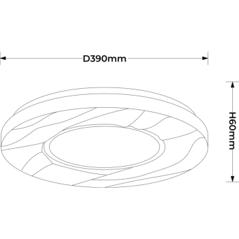 Tenaro 40cm lampa sufitowa LED 23W 2202lm 4000K LP-7312/1C-40 WH