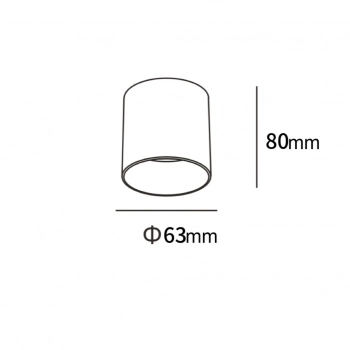 Tom lampa sufitowa LED 5W 554lm CCT biała LP-4848/1RM WH