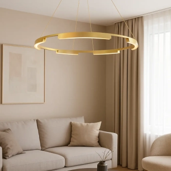 Tura 80 lampa wisząca LED 45W 5555lm CCT LP-9786/1P 80cm GD