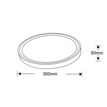 Vegas plafon mały IP54 LED 17W 2000lm 4000K biały LP-550/1C S 4WH