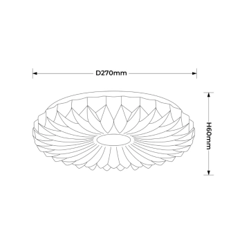 Zivora 26cm lampa sufitowa LED 12W 1033lm 4000K LP-4890/1C-26 WH