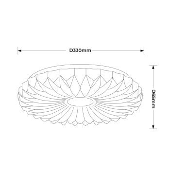 Zivora 33cm lampa sufitowa LED 18W 1720lm 4000K LP-4890/1C-33 WH