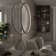 Mirror lampa wisząca IP44 LED 47W 5230lm CCT czarna LP-999/1P L BK CCT
