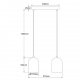 Nilo lampa wisząca 2xGU10 złota LP-0110/2L GD