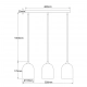 Nilo lampa wisząca 3xGU10 złota LP-0110/3L GD