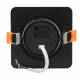 Plus ruchome oczko podtynkowe LED 3W, 5W, 7W 622lm czarne CCT LP-1506/1RS BK Square Light Prestige