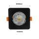 Plus ruchome oczko podtynkowe LED 3W, 5W, 7W 622lm czarne CCT LP-1506/1RS BK Square