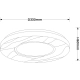 Tenaro 33cm lampa sufitowa LED 16W 1720lm 4000K LP-7312/1C-33 WH