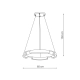 Tura 60 lampa wisząca LED 36W 4243lm CCT LP-9786/1P 60cm BK