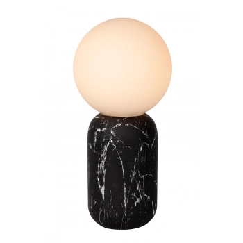 Marbol lampa stołowa 1 x E27 czarna, opal 06520/01/30 Lucide