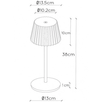 Justine lampa stołowa LED 2,2W 120lm 2700K IP54 27889/02/33