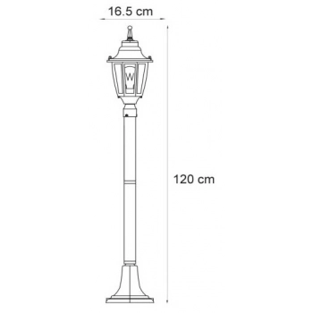 Tireno lampa stojąca IP44 1xE27 11835/01/30