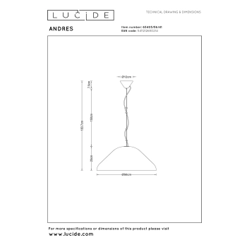 Andres lampa wisząca 1xE27 taupe 65405/56/41