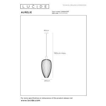 Aurelie lampa wisząca 1xGU10 MR11 złota 21442/01/10