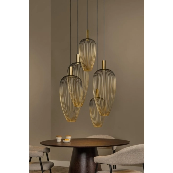 Aurelie lampa wisząca 5xGU10 MR11 złota 21442/15/10