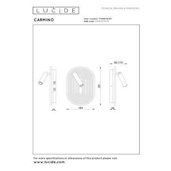 Carmino kinkiet LED 14W 800 2700K zielony 77292/12/33